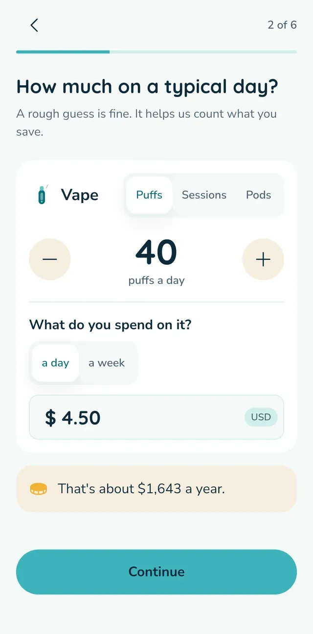 Tell Palmday how much you use and what it costs.
